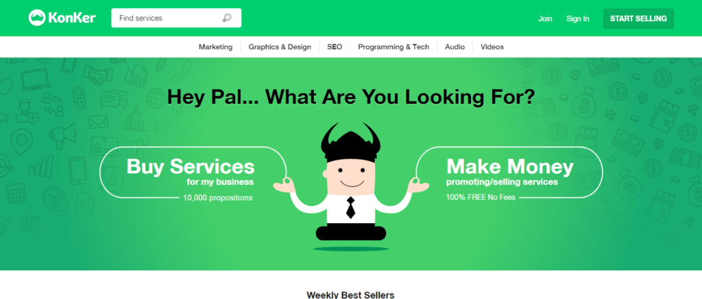 Konker-website-homepage